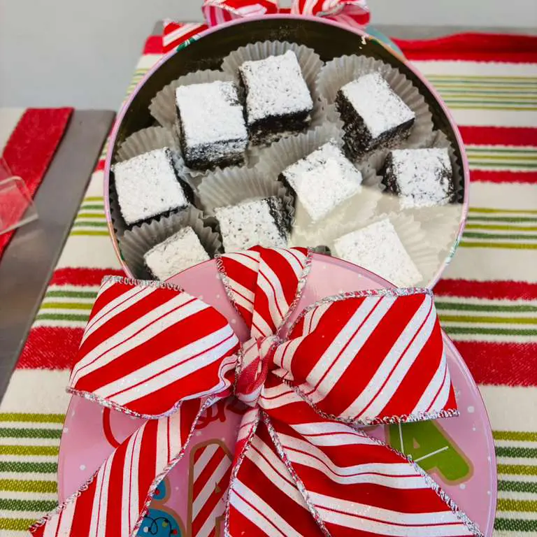 Christmas Tin Mini Brownies